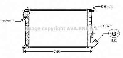 AVA QUALITY COOLING cna2151 -  Радиатор, охлаждение двигателя